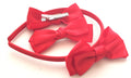 Back to school set satin fabric bow hair clips aliceband