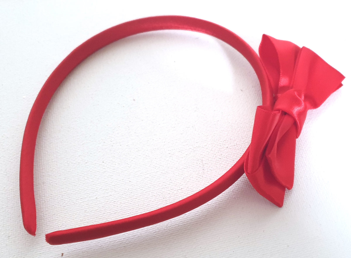 Back to school set satin fabric bow hair clips aliceband
