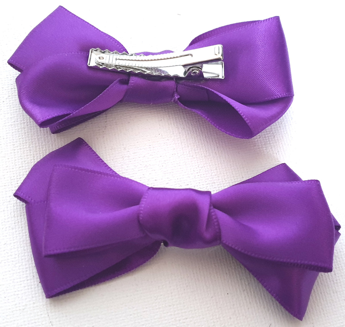 Back to school set satin fabric bow hair clips aliceband