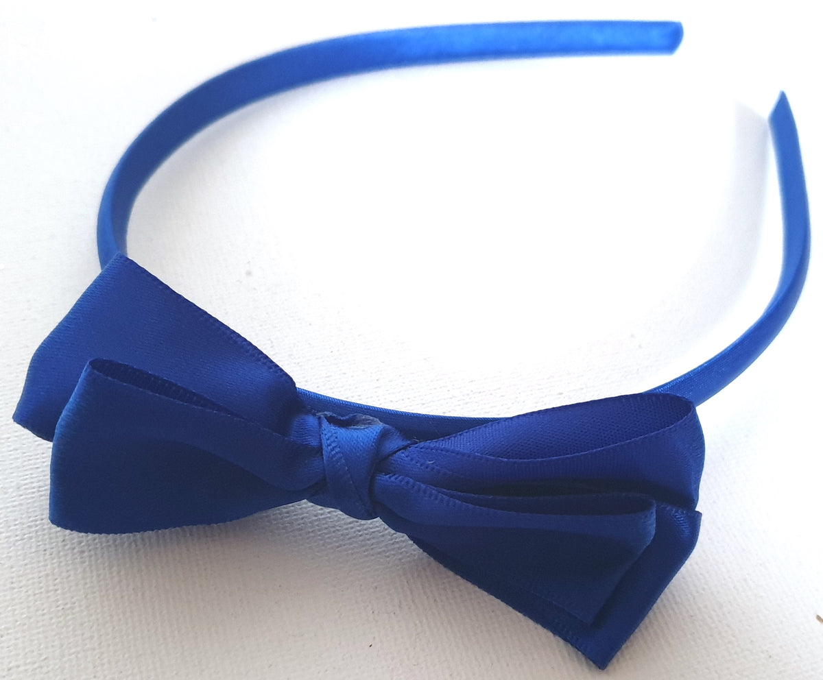 Back to school set satin fabric bow hair clips aliceband