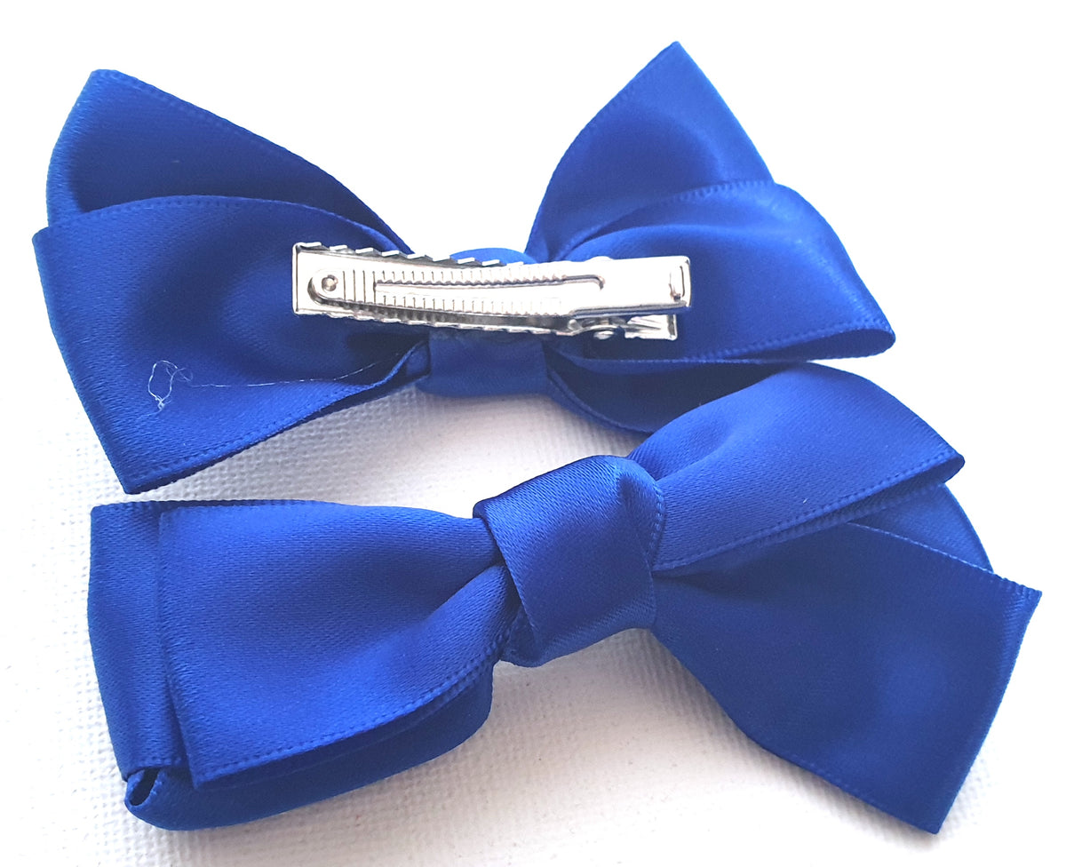 Back to school set satin fabric bow hair clips aliceband