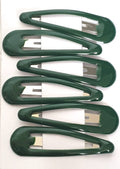 Epoxy Resin Hair Clips 5cm Slides, School Colors - 6 Pack