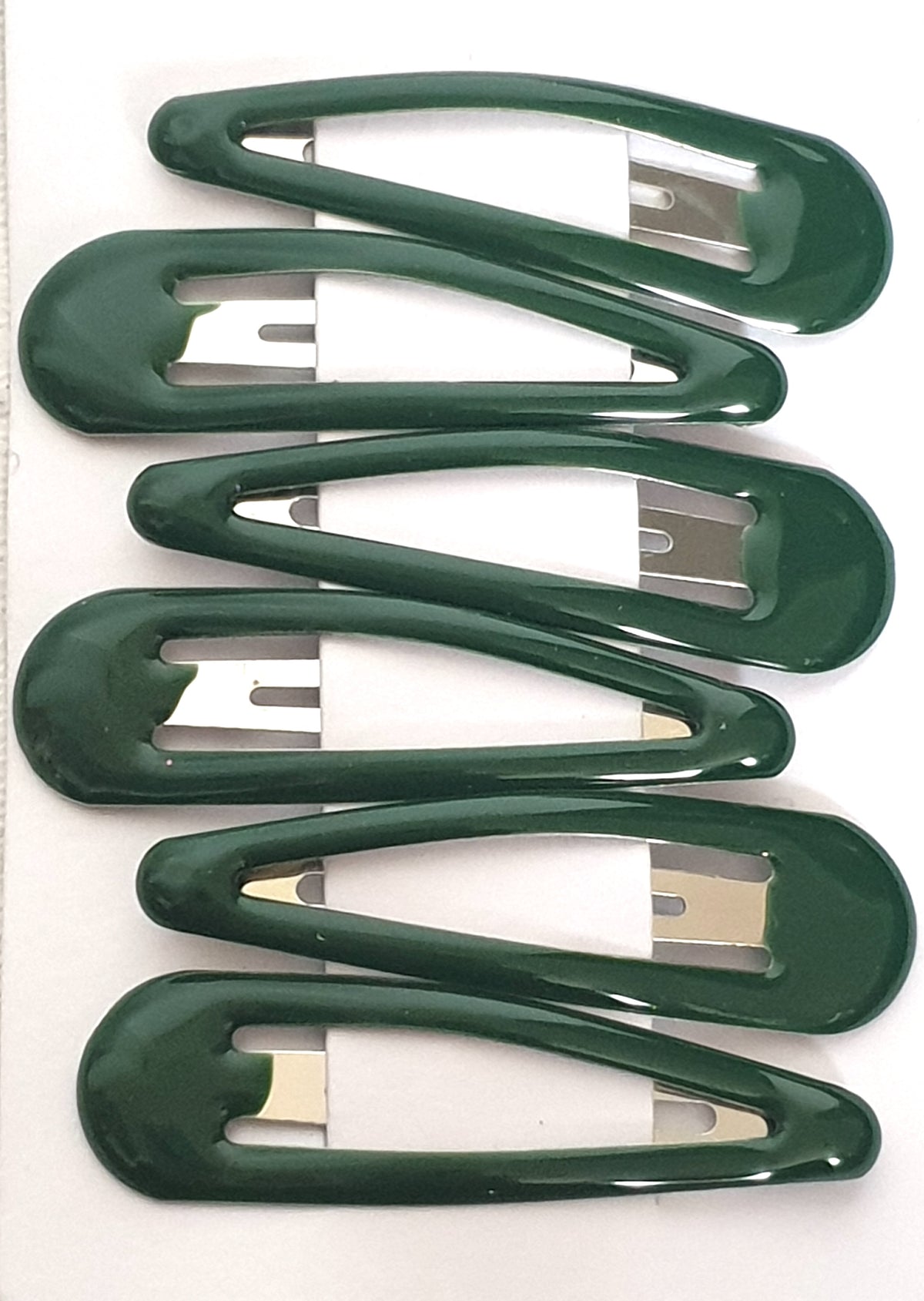 Epoxy Resin Hair Clips 5cm Slides, School Colors - 6 Pack
