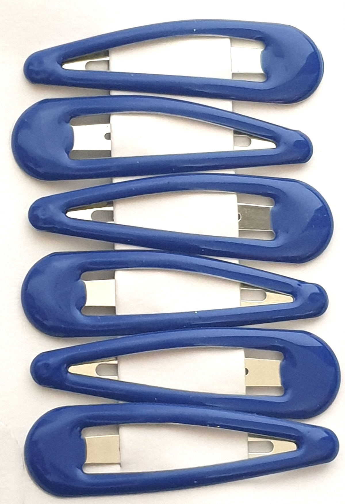 Epoxy Resin Hair Clips 5cm Slides, School Colors - 6 Pack