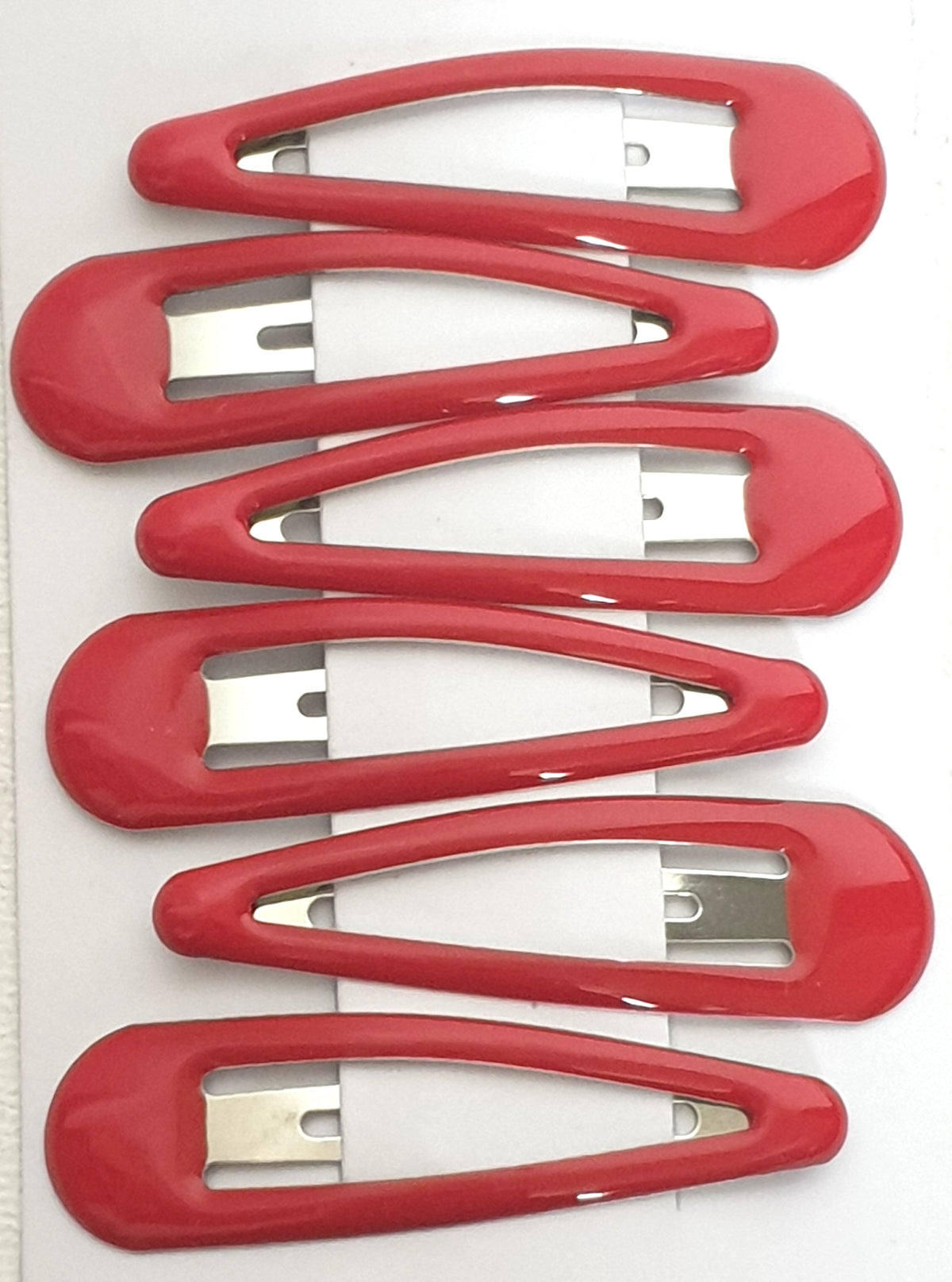 Epoxy Resin Hair Clips 5cm Slides, School Colors - 6 Pack
