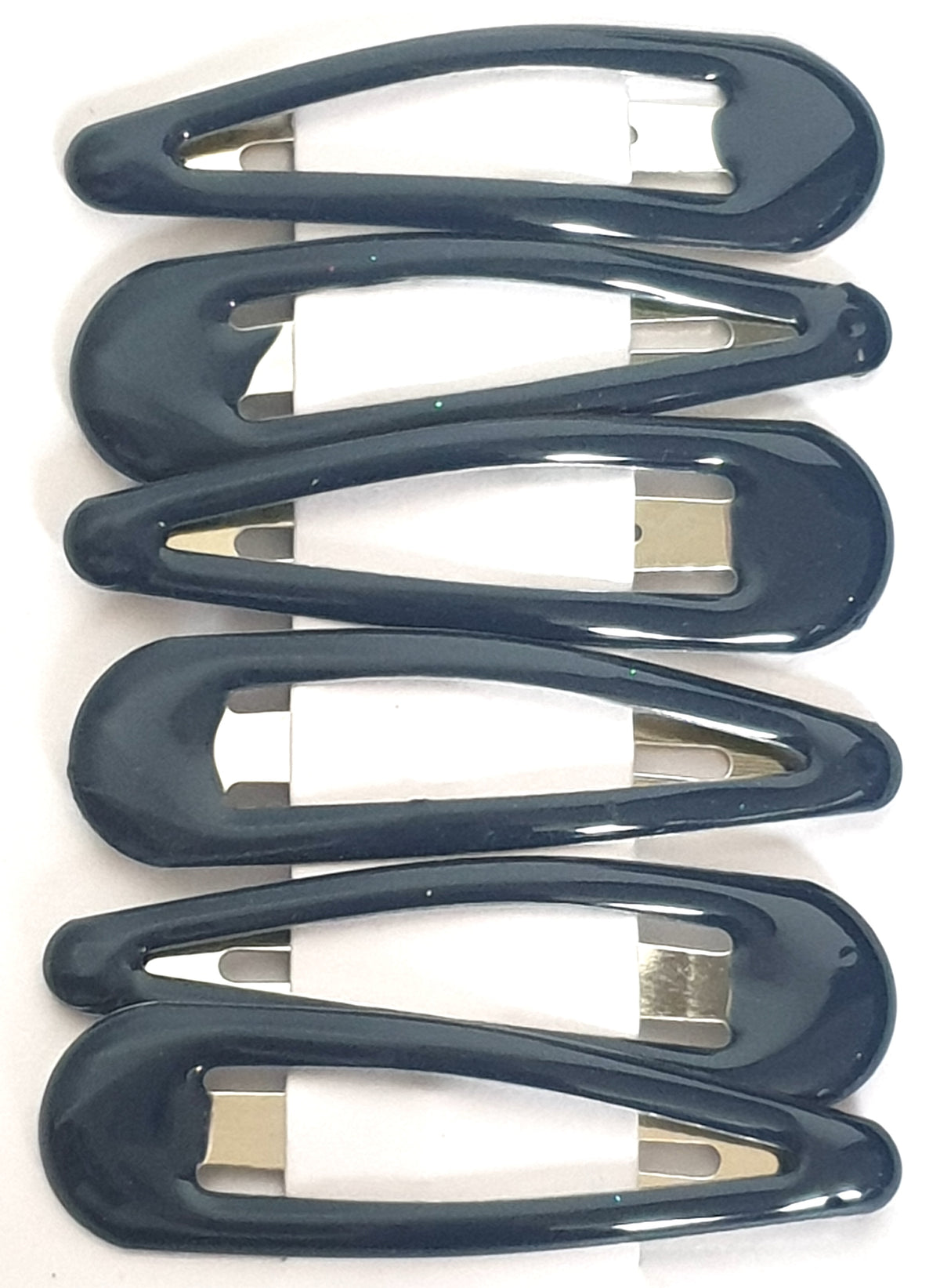 Epoxy Resin Hair Clips 5cm Slides, School Colors - 6 Pack