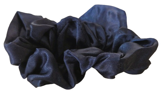 Scrunchies Pair Plain Gingham 8cm Recycled Elastic School Hair