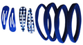 Back To School Hair Set Gingham Clips Recycled Bobbles Girls 8pc