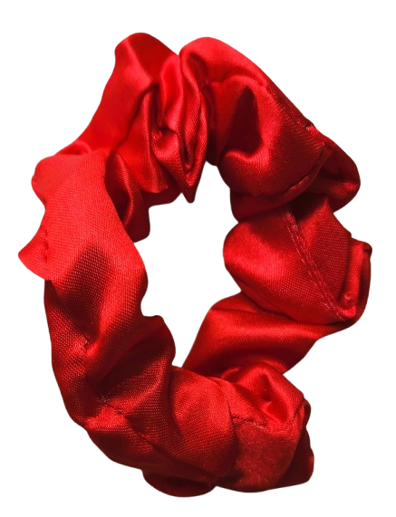 Scrunchies Pair Plain Gingham 8cm Recycled Elastic School Hair