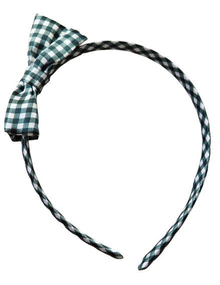 Back To School Hair Accessories Set Gingham Bow Alice Band Bobbles Clips 15pc