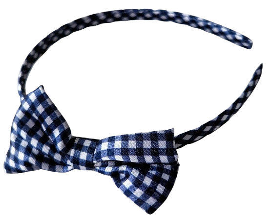 Back To School Hair Accessories Set Gingham Bow Alice Band Bobbles Clips 15pc