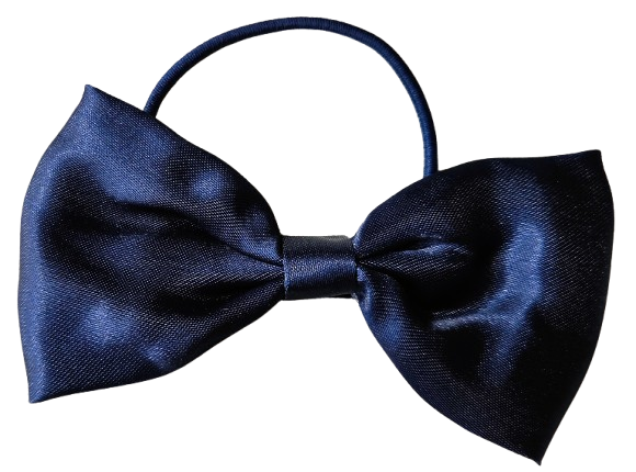 Recycled Fabric School Hair Bow Bobbles Pair Plain Gingham 8.5cm Girls Hair Ties