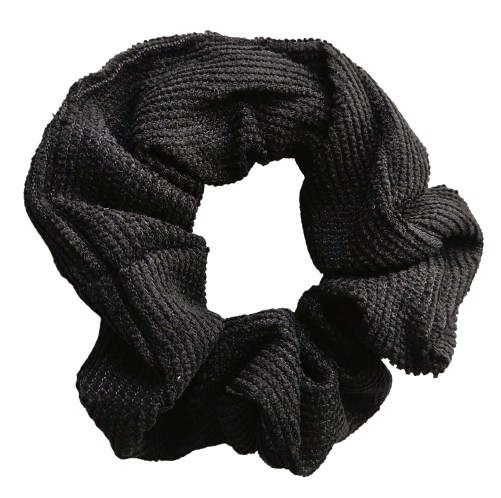 Black Hair Accessories Set Scrunchie Elastics Sleepies Clips School 8 Piece