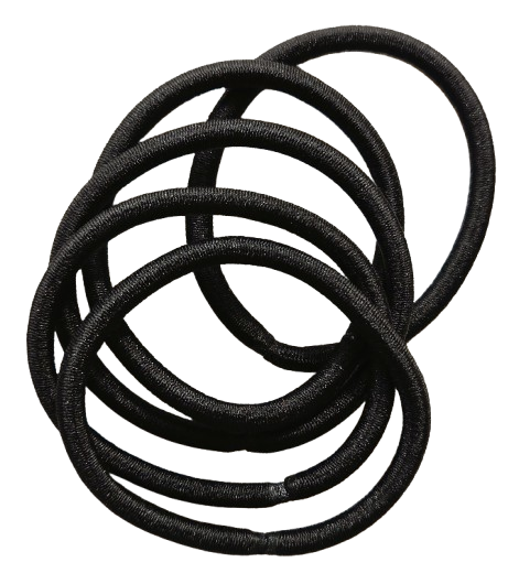 Black Hair Accessories Set Scrunchie Elastics Sleepies Clips School 8 Piece