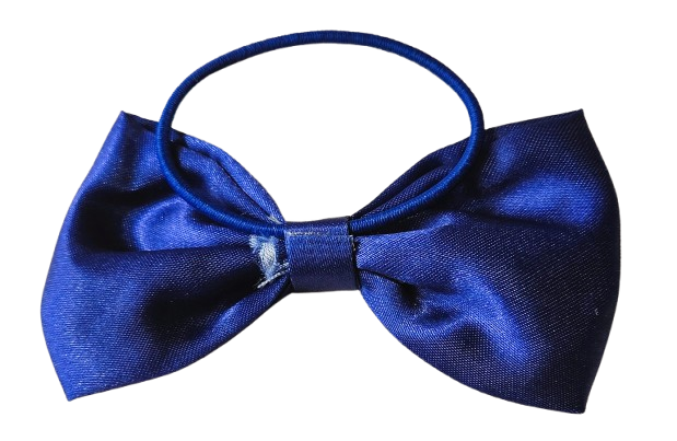 Recycled Fabric School Hair Bow Bobbles Pair Plain Gingham 8.5cm Girls Hair Ties