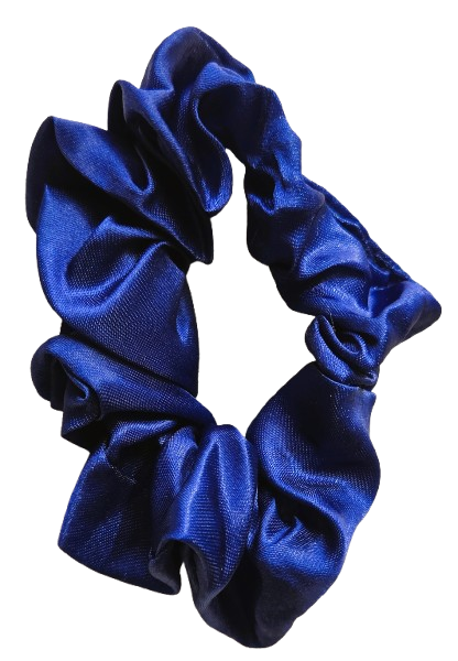 Scrunchies Pair Plain Gingham 8cm Recycled Elastic School Hair