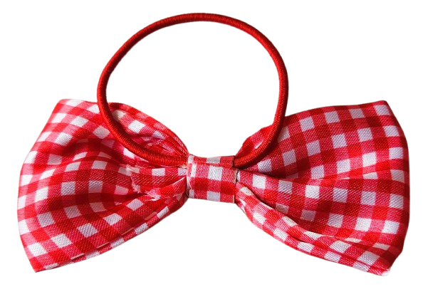 Recycled Fabric School Hair Bow Bobbles Pair Plain Gingham 8.5cm Girls Hair Ties