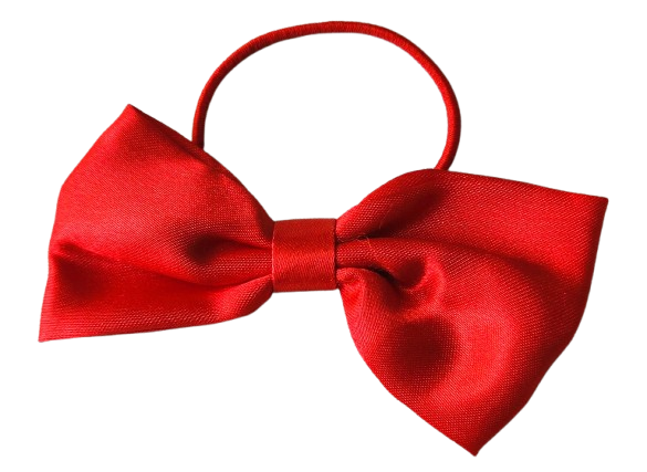 Recycled Fabric School Hair Bow Bobbles Pair Plain Gingham 8.5cm Girls Hair Ties
