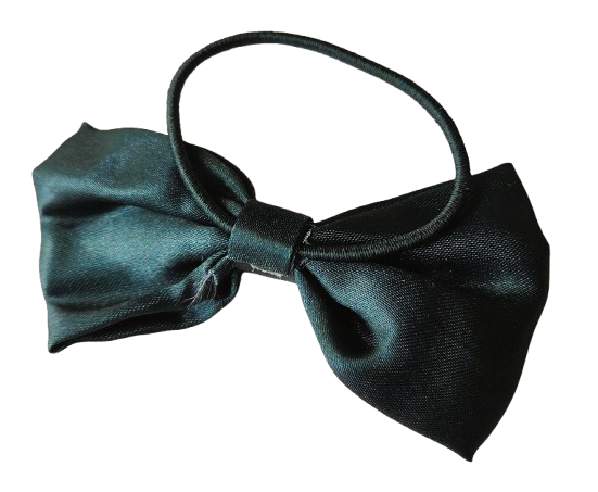 Recycled Fabric School Hair Bow Bobbles Pair Plain Gingham 8.5cm Girls Hair Ties