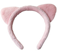 Pink Faux Fur Cat Ears Alice Band Headband Cosplay Fancy Dress Costume 32.5cm