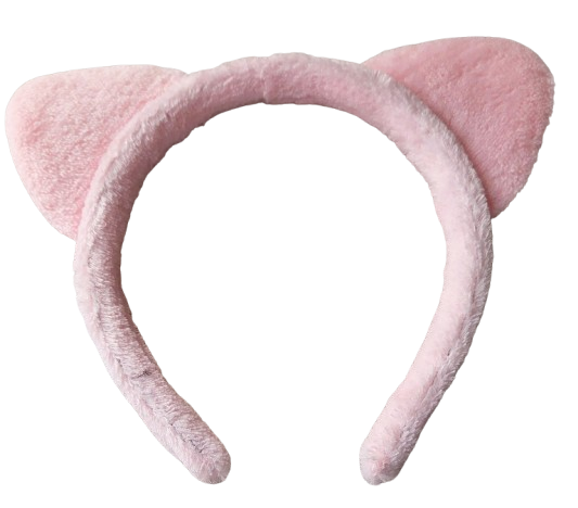 Pink Faux Fur Cat Ears Alice Band Headband Cosplay Fancy Dress Costume 32.5cm