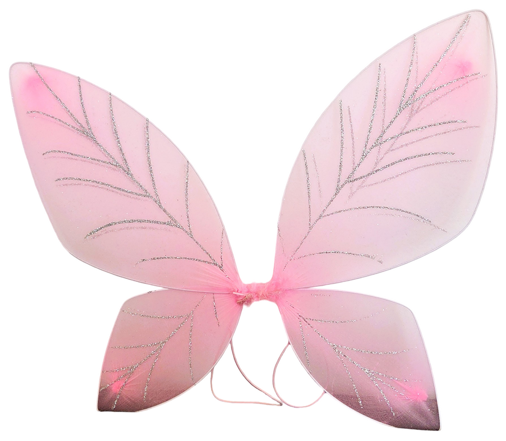 Pink Fairy Girls Fancy Dress Costume Tutu Wings Wand Dressing Up Set