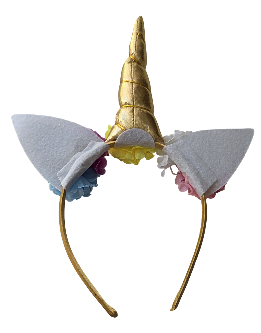 Girls Unicorn Fancy Dress Rainbow Tutu Gold Wings Horn Headband Costume Set