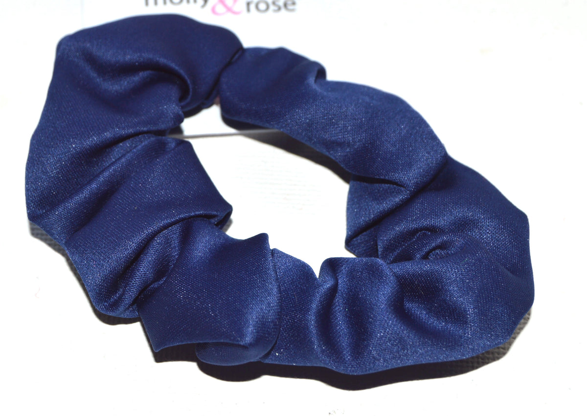 Back to school small satin fabric scrunchie hair bobble