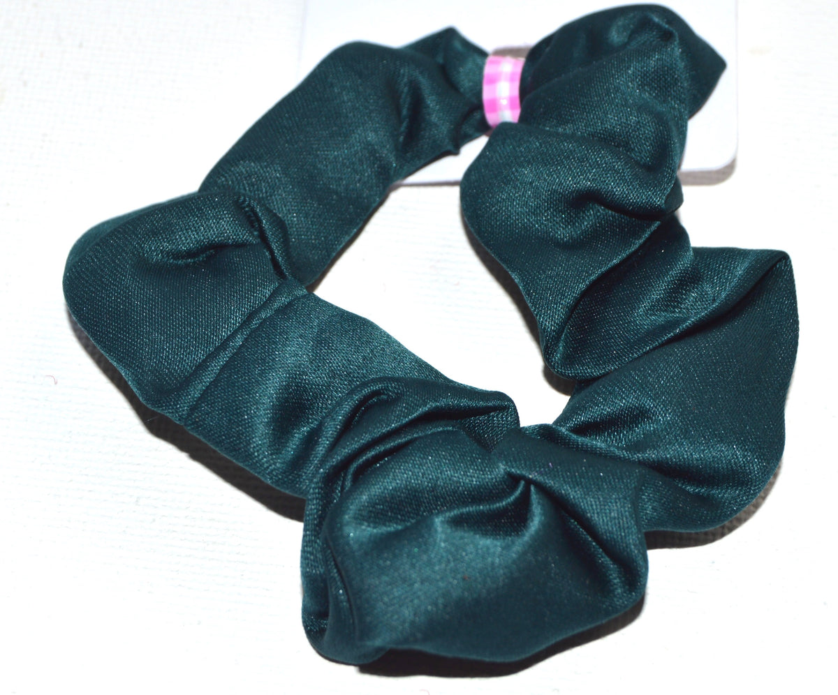 Back to school small satin fabric scrunchie hair bobble