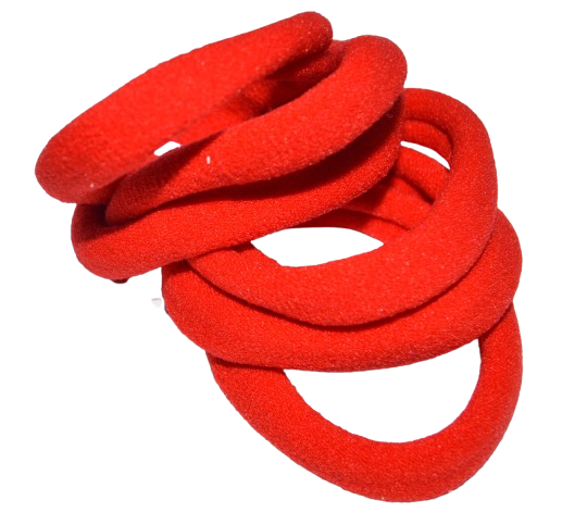 Back to school Card of 6 Jersey fabric elastics bobbles hair