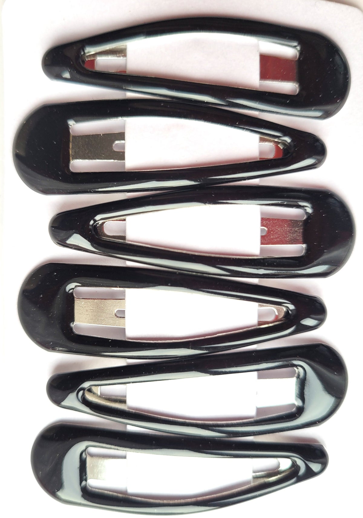 Epoxy Resin Hair Clips 5cm Slides, School Colors - 6 Pack