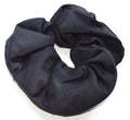 NEW Back To School Black Satin Fabric Scrunchie Hair Bobble