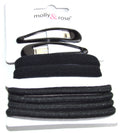 NEW Back To School Black School Set of Elastic Hair Bobbles And Sleepies