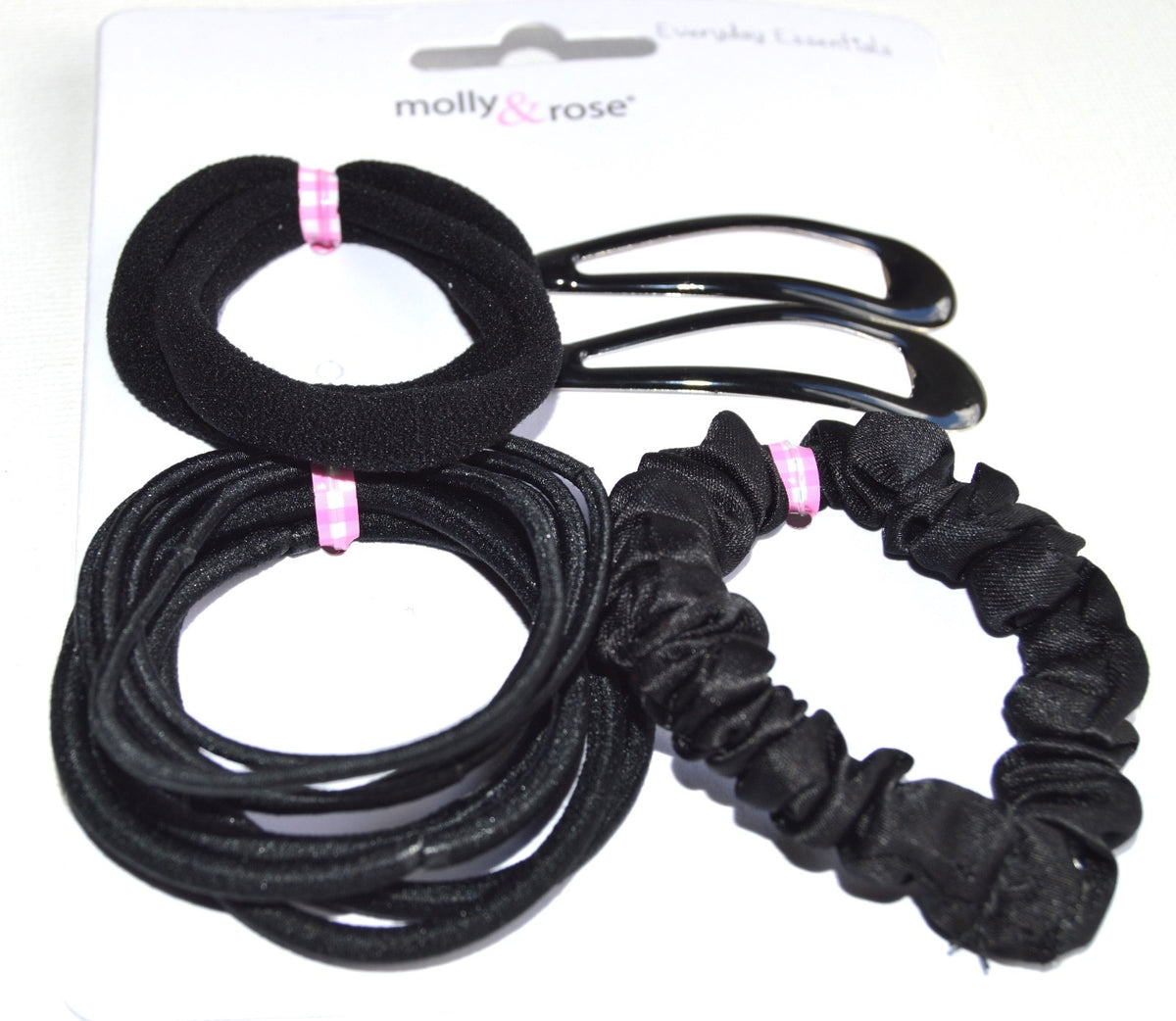 NEW Back To School Black Sleepies Elastics Scrunchie Ponios Hair Clip Bobble Set