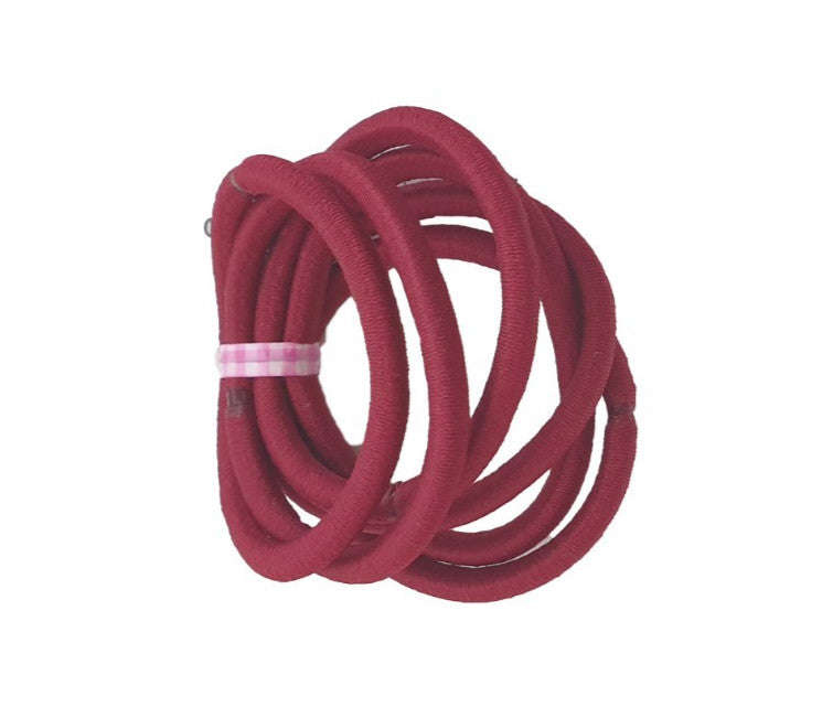 NEW Back To School Burgundy Snag Free Endless Elastic Bobbles x 6 Hair Fashion