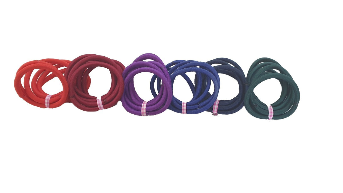 NEW Back To School Dark Green Snag Free Endless Elastic Bobbles x 6 Hair Fashion